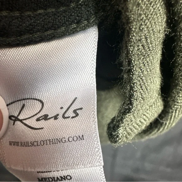 Rails Olive and Black Tie-Dye Button Down Shirt - Picture 8 of 11